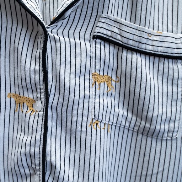 Rails Cheetah Striped Long Sleeves Pajama Top "Clara" - Picture 7 of 7